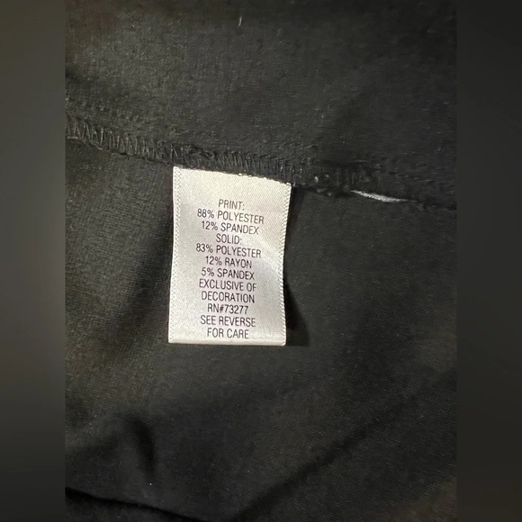 SIMPLY VERA Hunter green and black floral design shift dress size M. - Picture 11 of 14